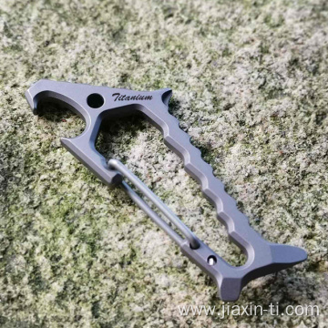 Titanium Shark EDC Tool Carabiner With Bottle Opener